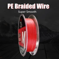 new 8 strands pe braided fishing line 100m multifilament carp red fishing line high quality outdoor fishing tool