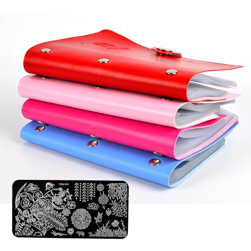 20 слотов для карт большая прямоугольная пластина стемпинга нейл арта держатель