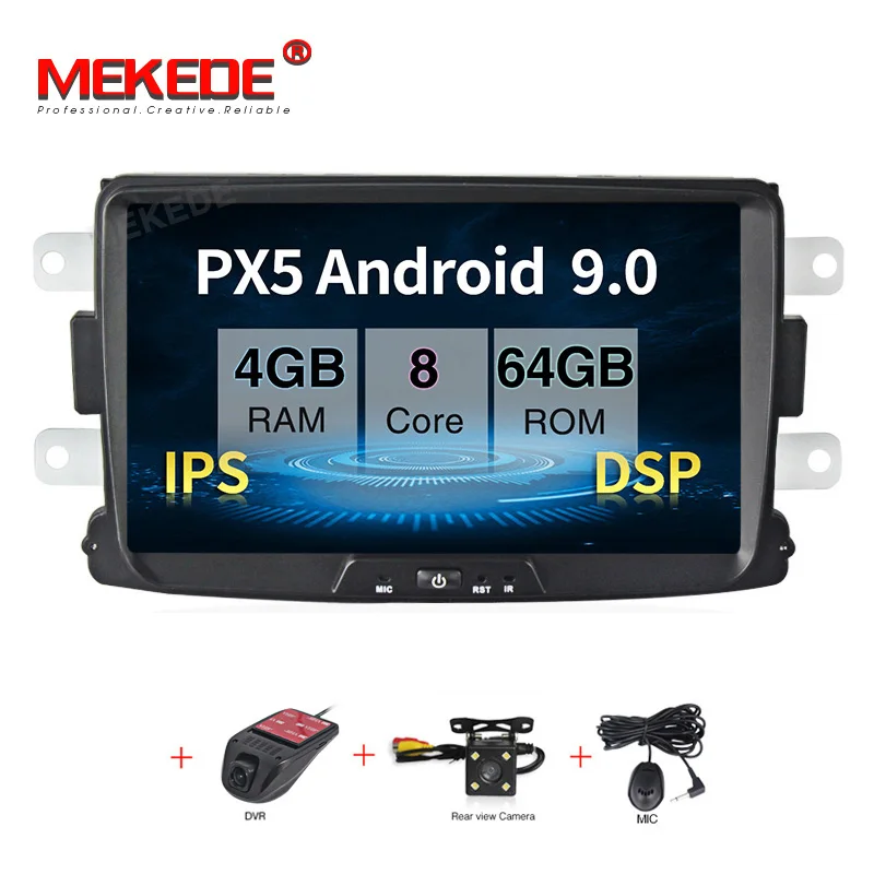 CAR DVD CAMERA DVR DSP Android 9,0 автомобильный dvd gps плеер для Renault Duster Dacia Sandero Captur Lada Xray 2 Logan 2 gps навигация радио видео плеер - Цвет: CAR DVD CAMERA DVR