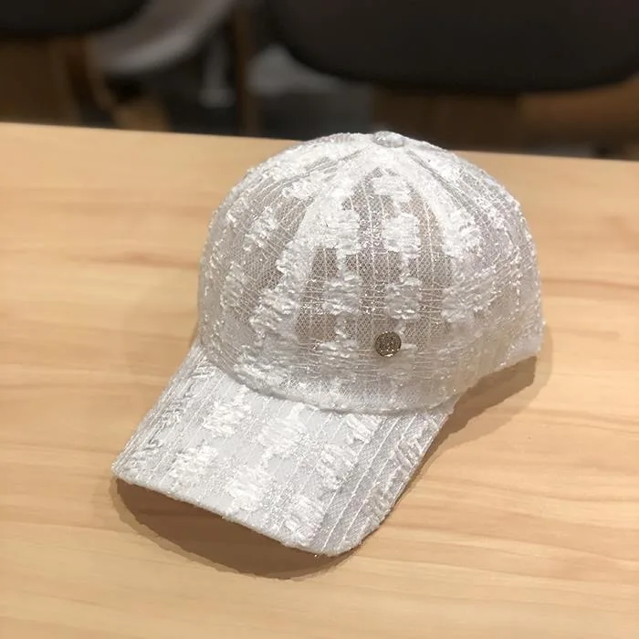 new arrival  Women's summer Baseball Caps fashionable lace floral with M label thin and breathable sun hat