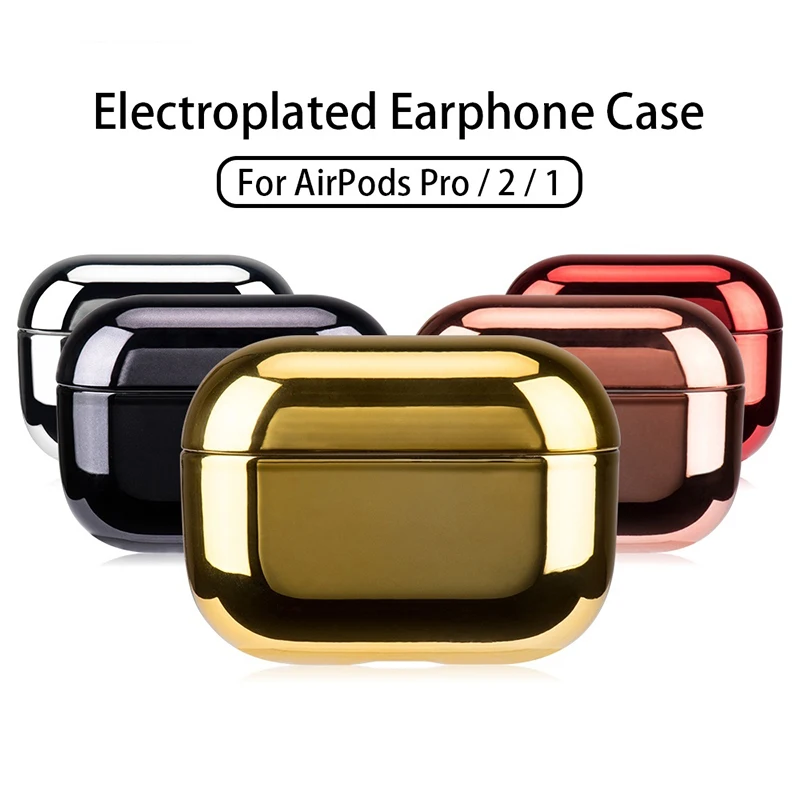 Чехол для Airpods Pro 2 1 чехол наушников с гальваническим покрытием Air Pods Aipods 3 защитный