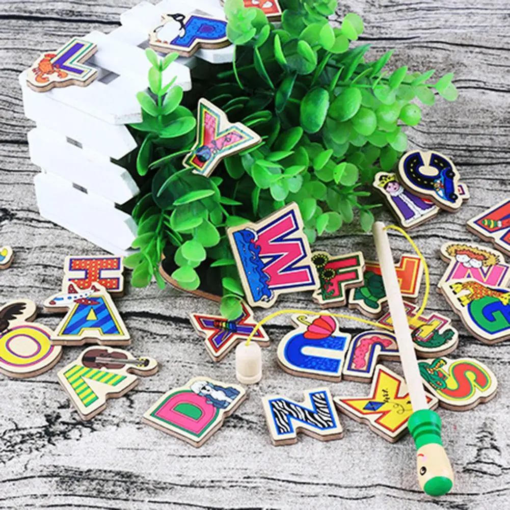 26 шт. магниты на холодильник для детей Алфавит животные Форма деревянные