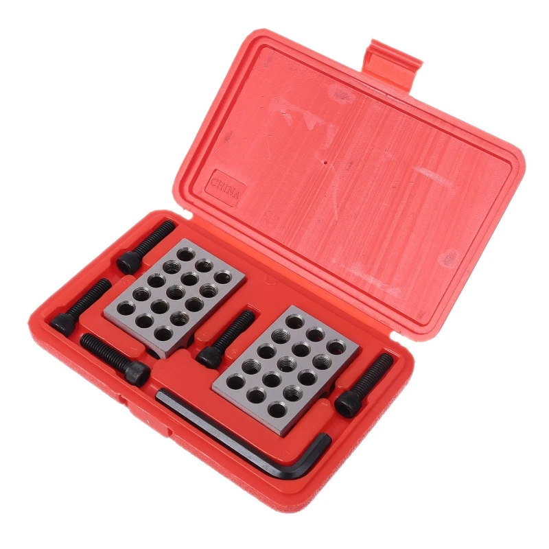 

23 holes Precision gauge 1-2-3" Blocks with screw spanner parallel clamping block set 23 holes block measuring tools