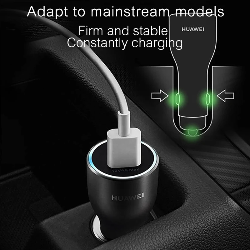 Автомобильное зарядное устройство HUAWEI 40 Вт Max CP37 кабель USB Type-C для суперзарядки