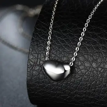 

Simple Heart Pendant Necklace for Lovers Women Romantic Fashion Jewelry 2 Colors