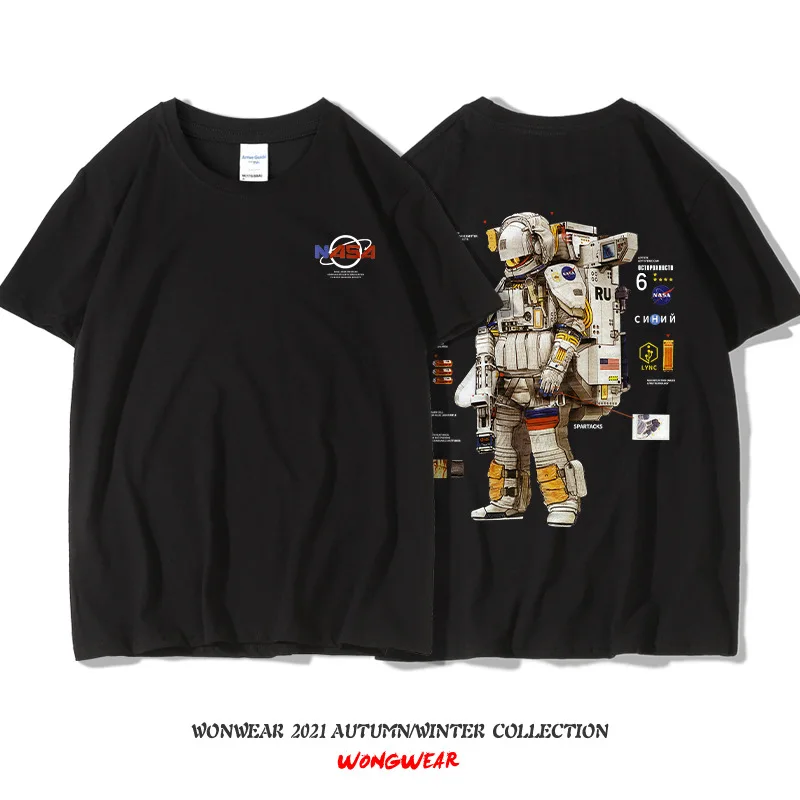 Футболка Nasaing с графическим принтом в стиле аниме космический х Харадзюку