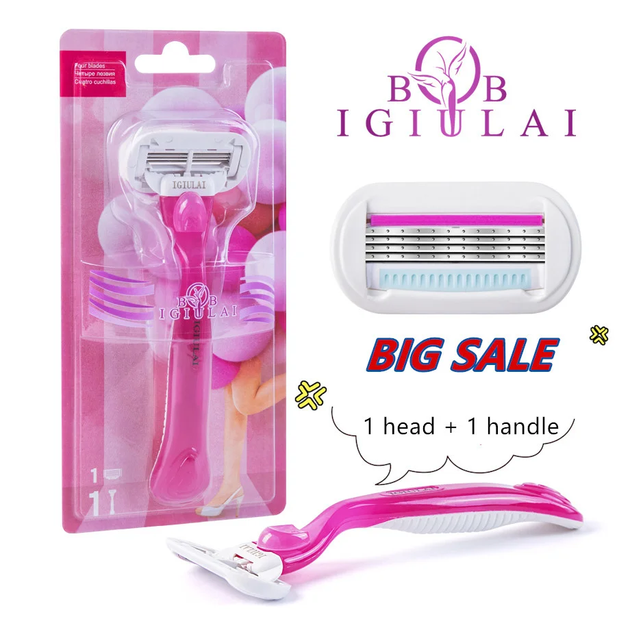 для бритья лица бритва женская лезвие бритвы триммер женский navalha GUETTA 2021 розовая