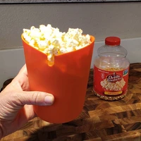 popcorn bucket popcorn bowl popcorn silicone collapsible microwave oven diy popcorn