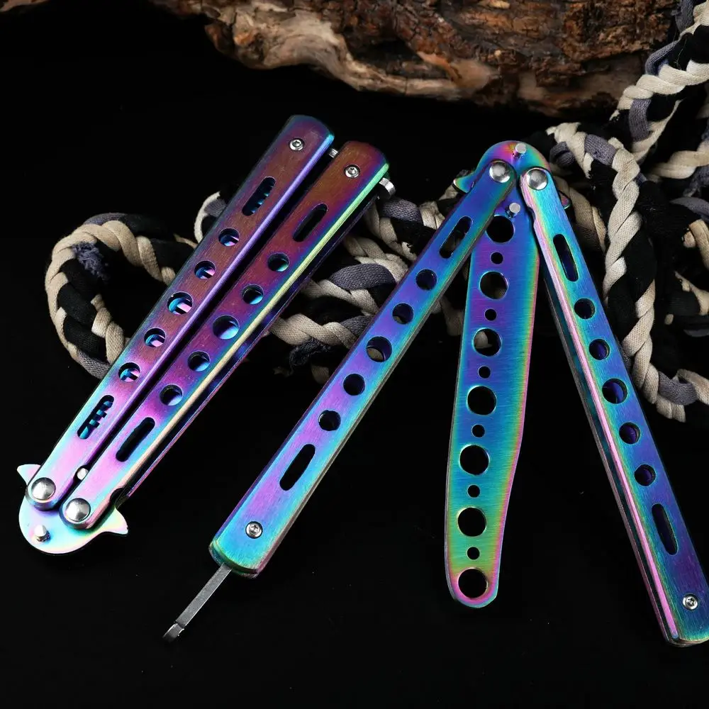 Нож-бабочка для начинающих металлический складной нож-бабочка без лезвий ручной