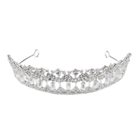 Women Girls Luxury Tiara Bridal Pearls Headband Party Hair Accessories
