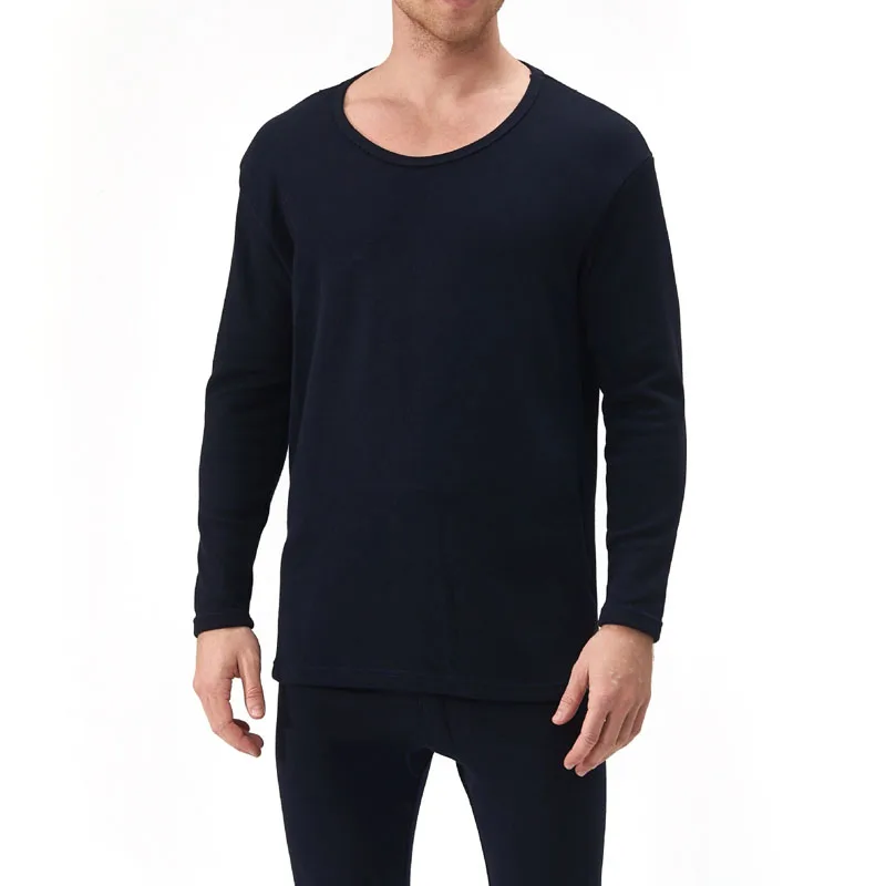 

Spring Winter long johns men 5XL 6XL 7XL O Neck plus size Bust 144cm Loose fleece men underwear
