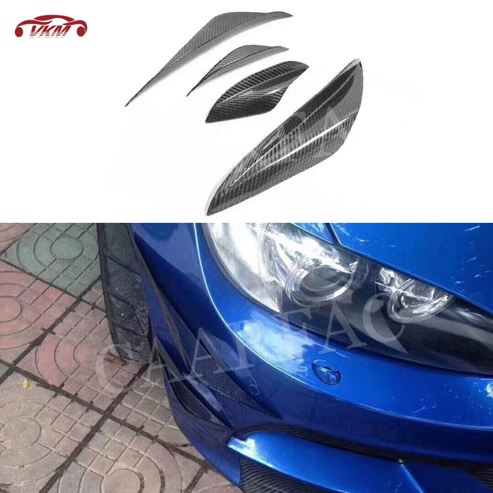 4 шт. накладки на передний бампер из углеродного волокна для BMW 3 серии E90 E92 E93 M3 2012