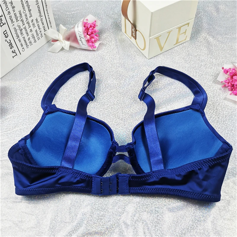

2021 European Style Sexy Bra Women's Diamond Bra Fashion Push Up Brassiere Sexy Solid Color Comfort Underwear Female Lingerie
