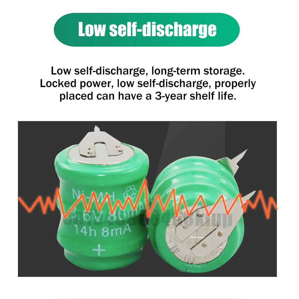 Никель-металлогидридная аккумуляторная батарея для часов 3 6 В 80 мАч | Электроника