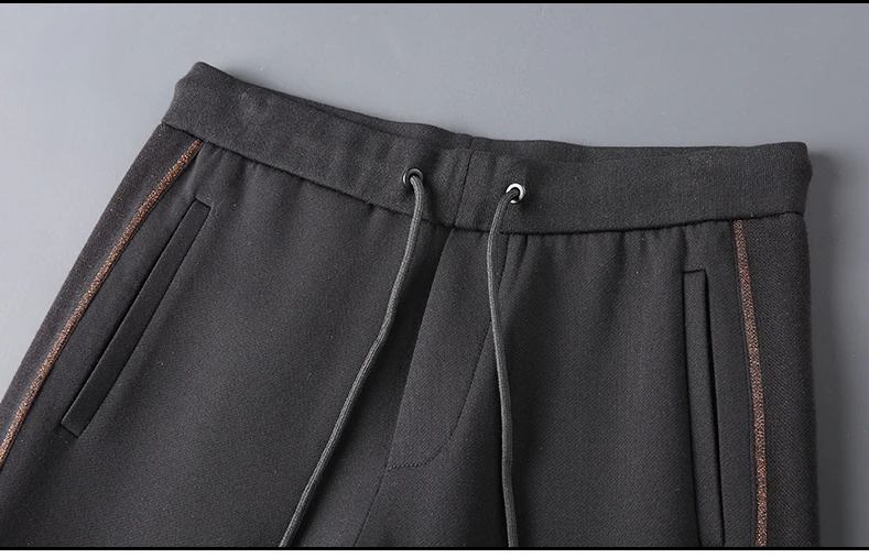 

Brand Stand Collar Mens Sets (sweatshirts+pants) Luxury Wool Webbing Sports Leisure Man Sets Fashion Slim Fit Male Sets 3XL