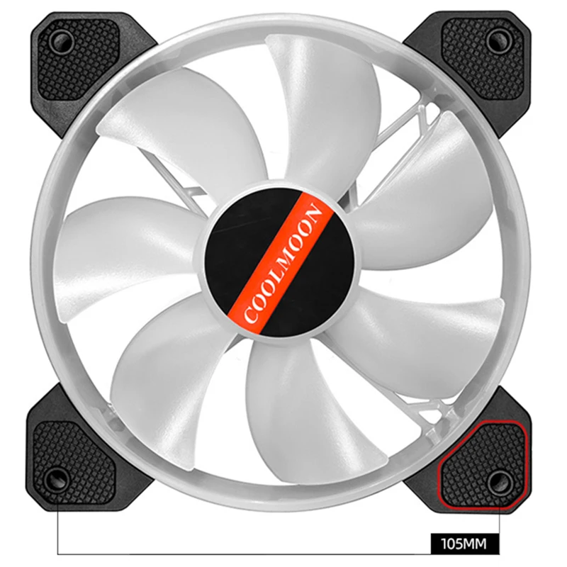 COOLMOON F-YH Computer Case PC Cooling Fan RGB Adjust 120mm Quiet + IR Remote New Cooler CPU 6Pcs | Компьютеры и офис