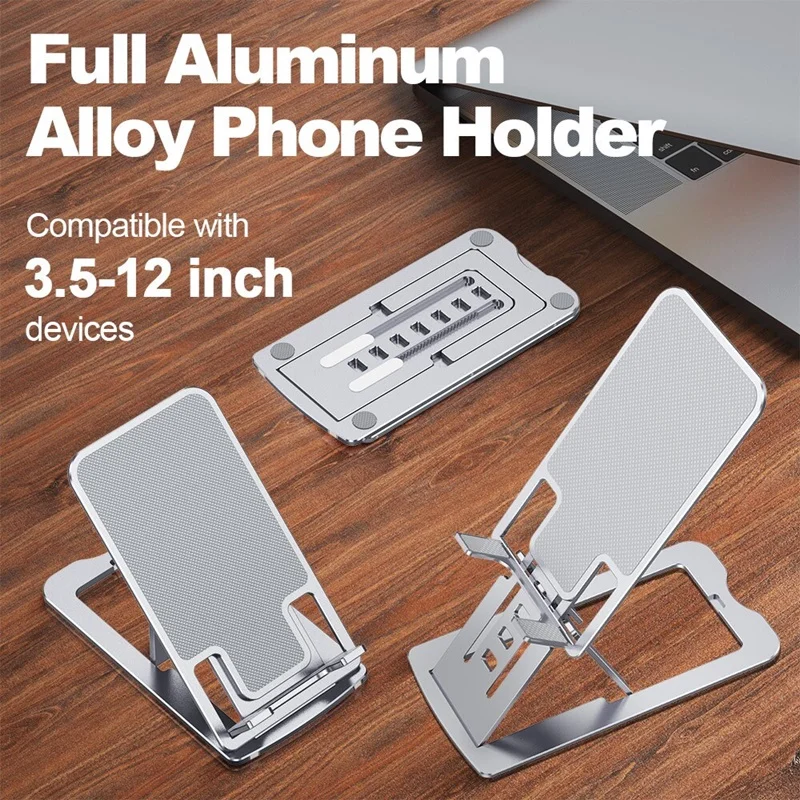 tongdaytech universal metal desk phone holder for iphone 12 11 pro max tablet foldable phone stand soporte para telefono movil free global shipping