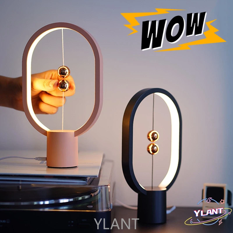 

SWT Ellipse Magnetic Mid-air Switch Eye-Care Night Light Touch Control USB Rechargeable Mini Balance LED Table Lamp