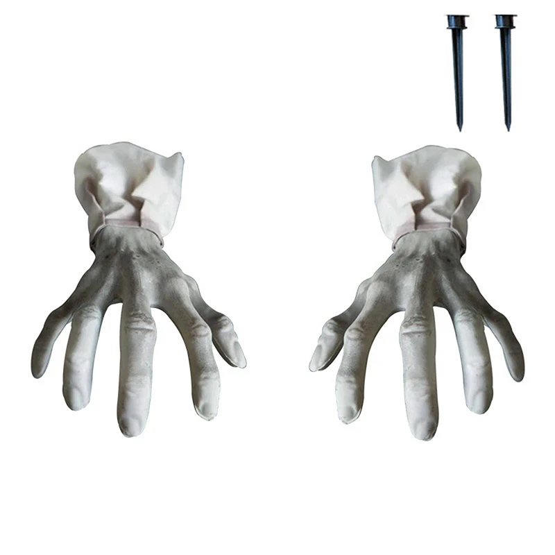 

Scary Green Skeleton Hands For Halloween Horror Ghost House Secret Room Scene Layout Decoration Skull Terror Hands
