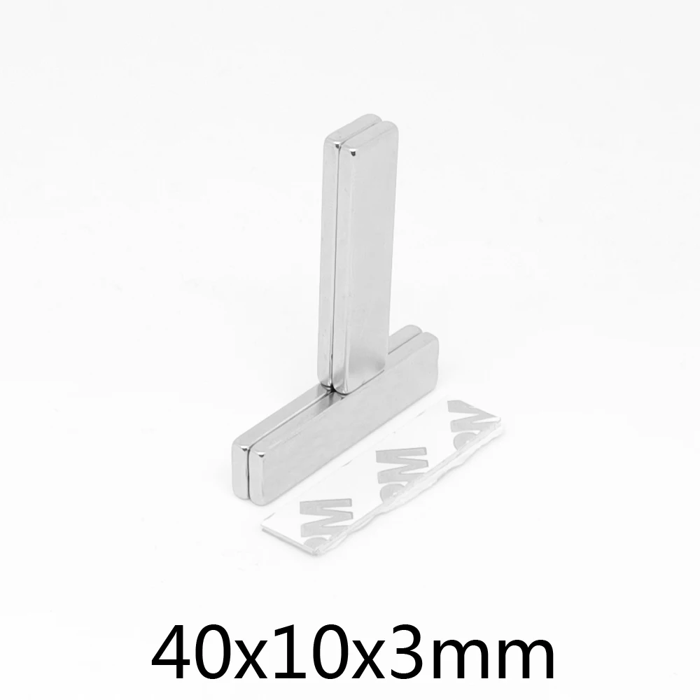 

2/5/10/20/30/50 шт. 40x10x3 мм блок мощные магнитные магниты 40*10*3 квадратный постоянный магнит NdFeB с лентой 3 м 40x10x3