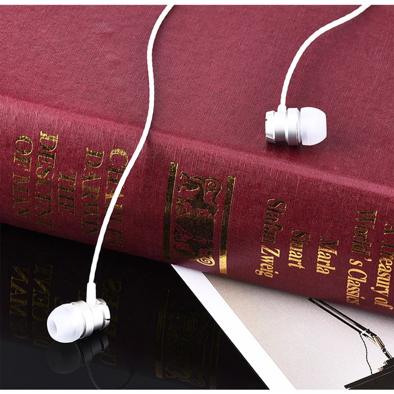Металлические наушники вкладыши WS001 проводные стерео с микрофоном для iPhone samsung