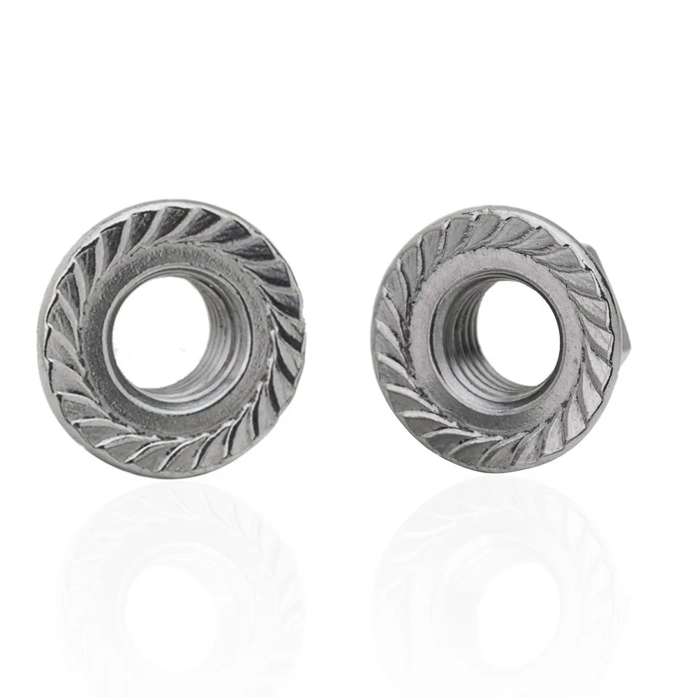 20 шт. 50 шестигранные фланцевые гайки из нержавеющей стали M3 M4 M5 M6 M8 304|Гайки| |