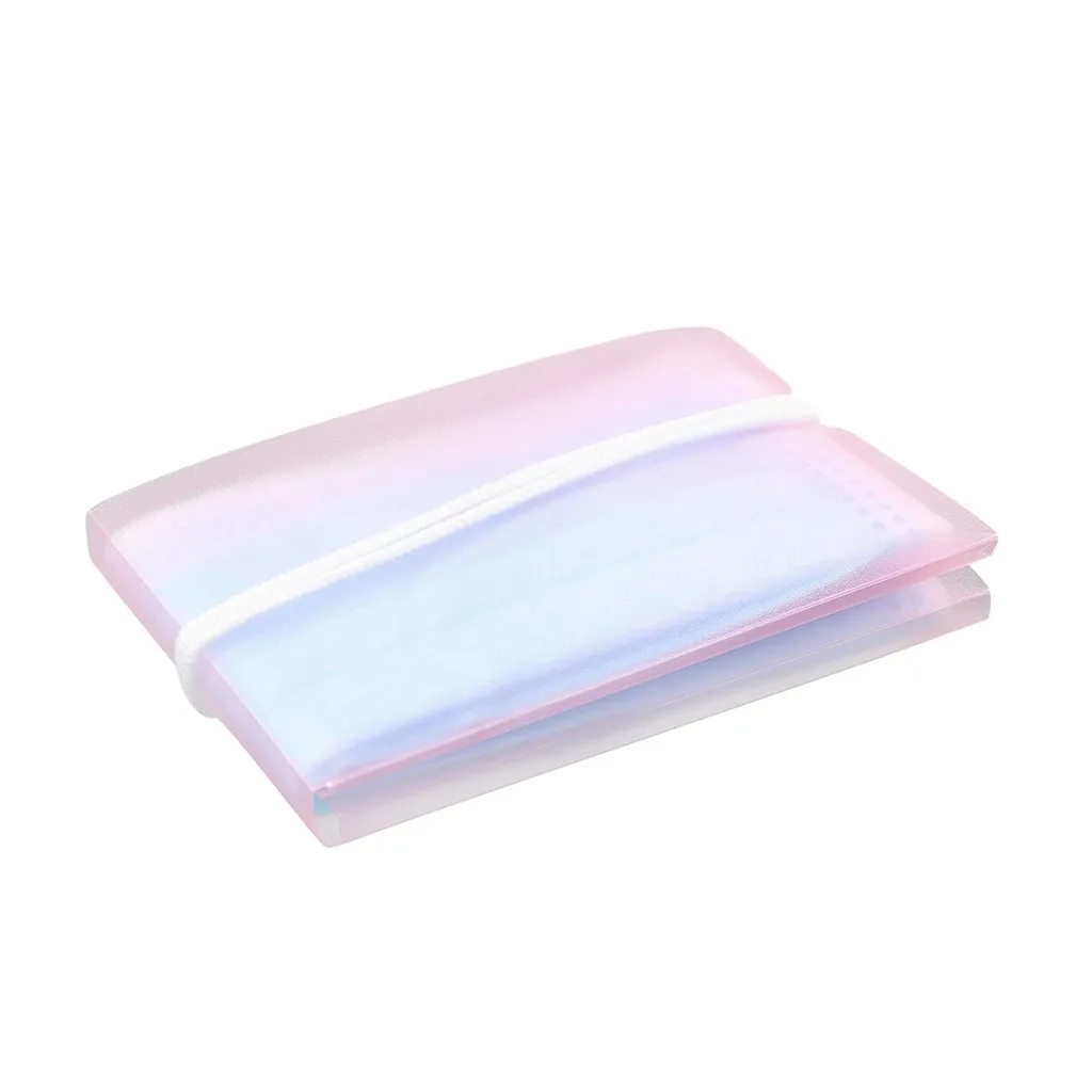 

100PCS Foldable Masks Storage Clip Plastic Portable Storage Bag Cute Face Mask Portable Repeated Use DIY Accessories