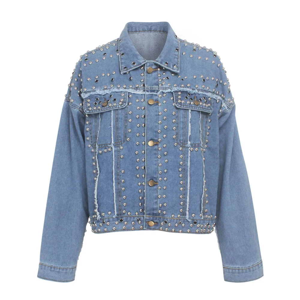 Sisjuly повседневные весенние куртки с заклепками сексуальные модные женские