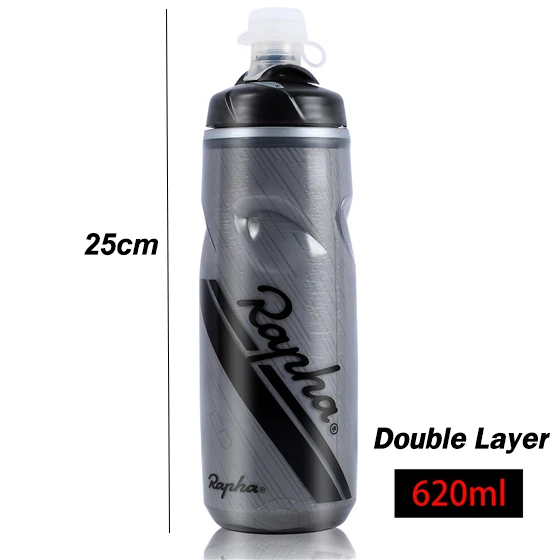 Blackgray 620ml Rapha Спортивная велосипедная бутылка для воды герметичная Ультралегкая ПП бутылка для воды 620/750 мл велосипедная бутылка для воды с замочком - Цвет: Blackgray 620ml