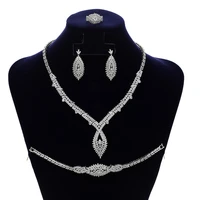 jewelry sets hadiyana vintage women wedding got engaged necklace earrings ring and bracelet set zirconia cn1355 bisuteria