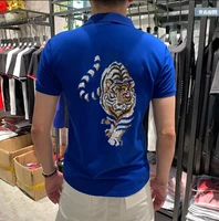 Summer Brand Polo Rhinestones Men High Quality Men Diamond stone Short Sleeved Tops Clothing 2020 Classic Hot drill Polo Shirt