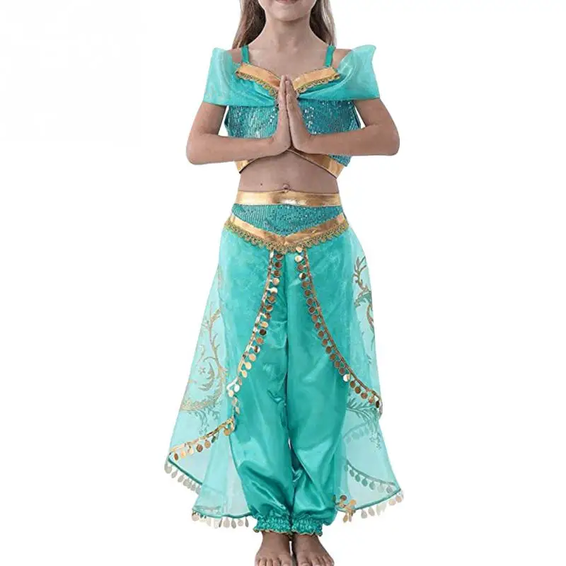 Костюм принцессы для девочек комплект из топа и штанов двух предметов реквизит