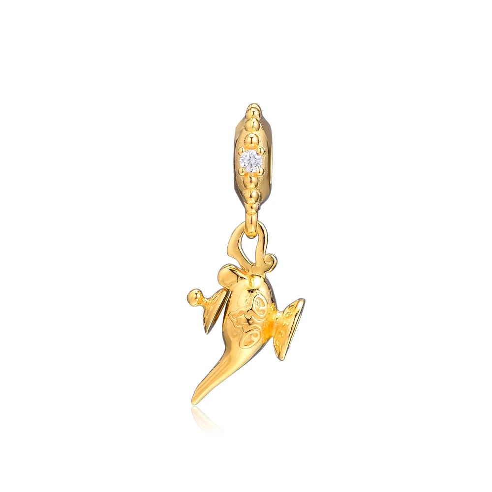 QANDOCCI подходит для браслета Pandora волшебная лампа подвеска серебряные бусины 925