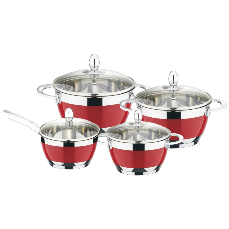 8 шт. горячая Распродажа кухонная кастрюля из нержавеющей стали набор кастрюль