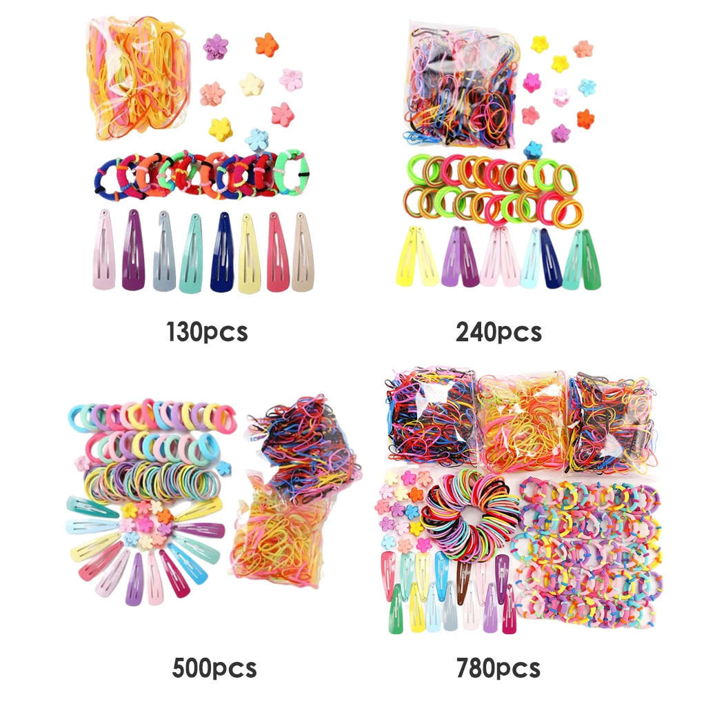 

Металлические заколки для волос, бесшовные хлопковые мини-резинки для волос