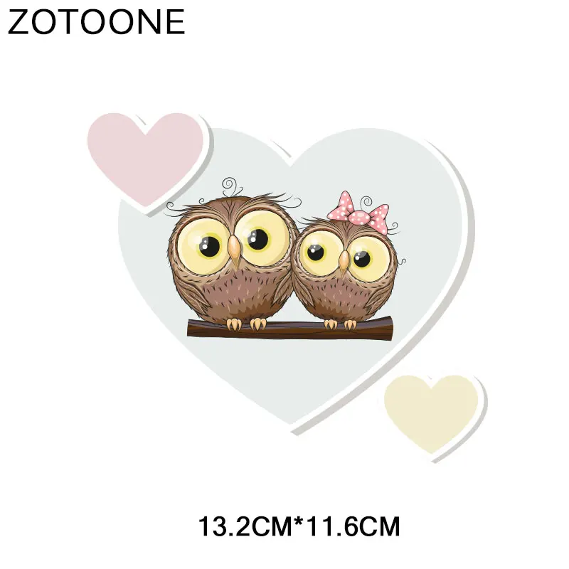 1482 ZOTOONE Милая музыкальная нашивка в виде совы, наклейки в виде животных, железные наклейки для одежды, футболки, аксессуары, аппликация, сделай сам, теплопередача G - Цвет: 1482