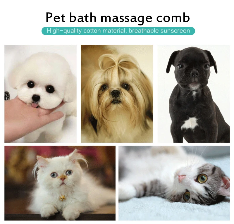 

Pet Bath Brush Massage Cat Dog Shampoo Foaming Comb Care Remove Dead Hair Flea Pet Comb Shower Grooming Brush