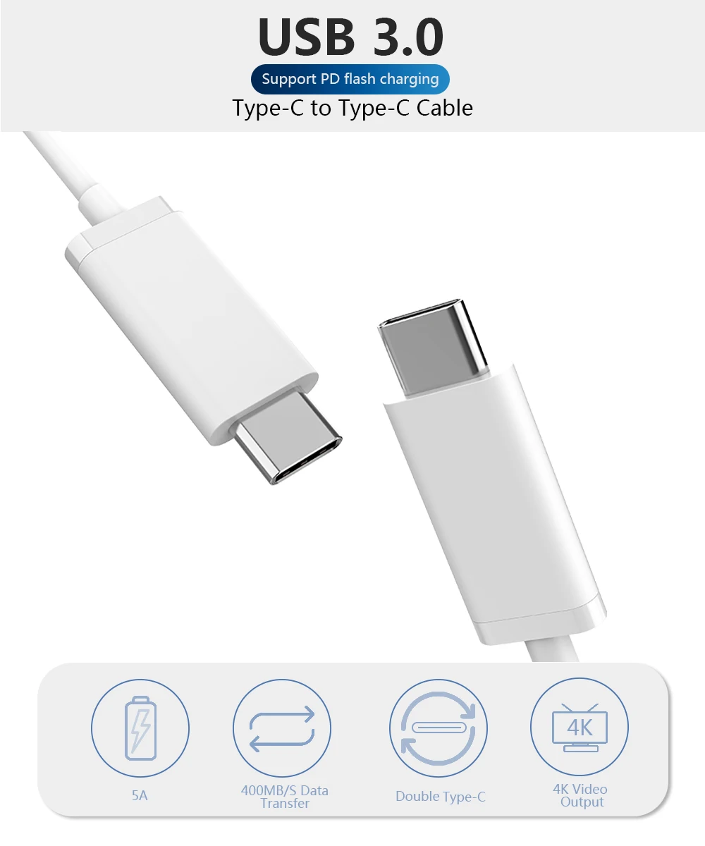 Кабель USB 3,1 type-c PD 87W 5A кабель для быстрой зарядки для Macbook pro samsung Galaxy S9 huawei Matebook P30 Thunderbolt 3