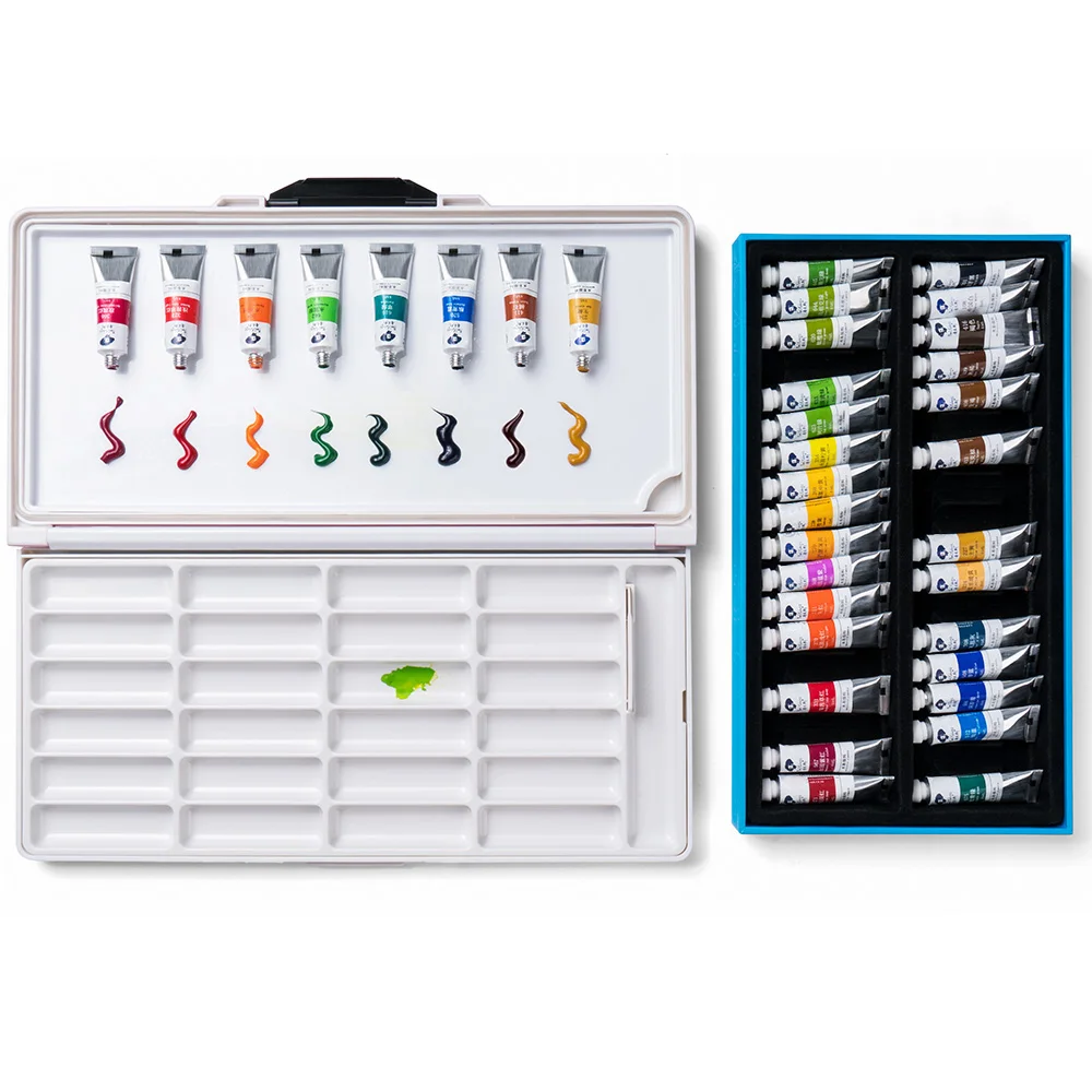 

Paul Rubens 5ML Tubes WaterColor Paint 36 Bright Colors Pigment for Artist Beginners Students Drawing with Pallette Set