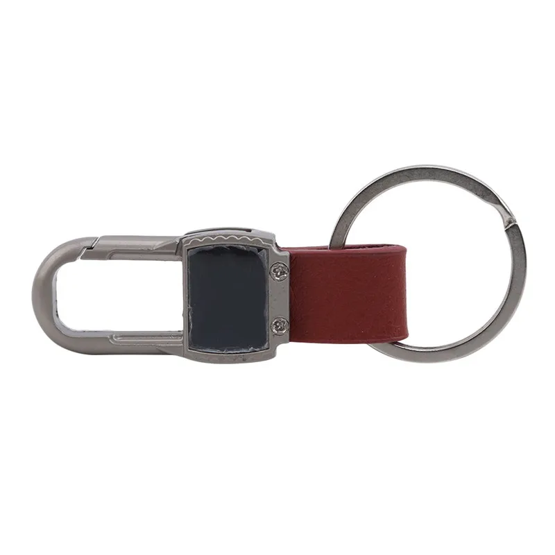 2019 мужской брелок металлический деловой стиль черный кожаный светодиодный