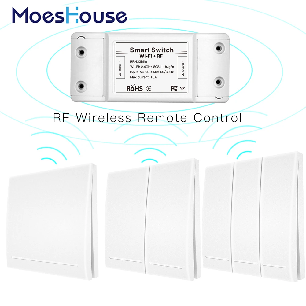 RF433Mhz + Wifi беспроводной пульт дистанционного управления умный выключатель
