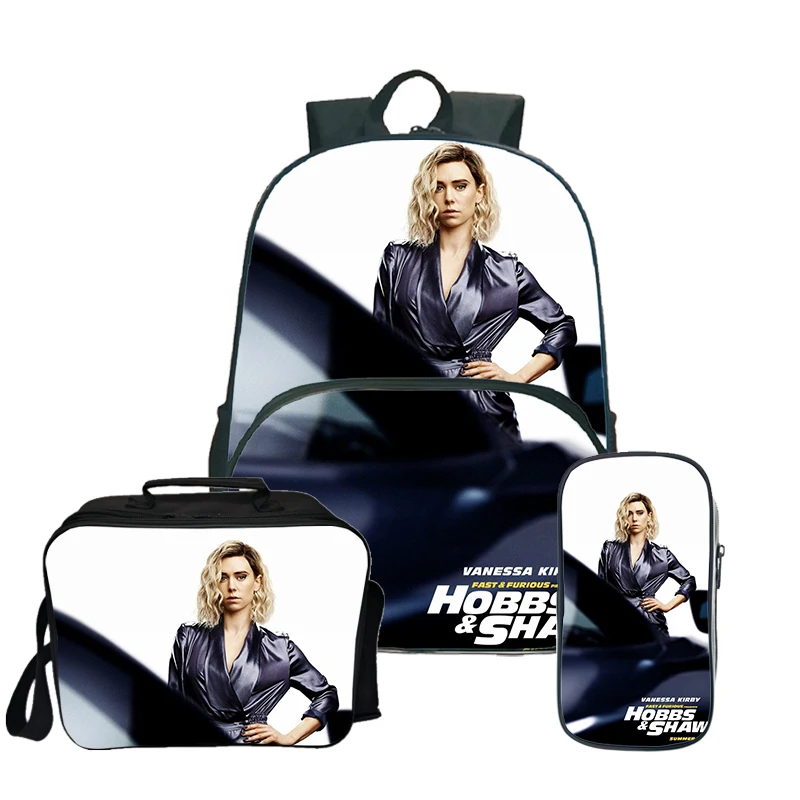 Kawaii Backpack Hobbs шоу школьная сумка для подростков девочек школьные рюкзаки для мальчиков с милой кавайный пенал ноутбук рюкзак 3 шт./компл. Mochila - Цвет: Kawaii Backpack
