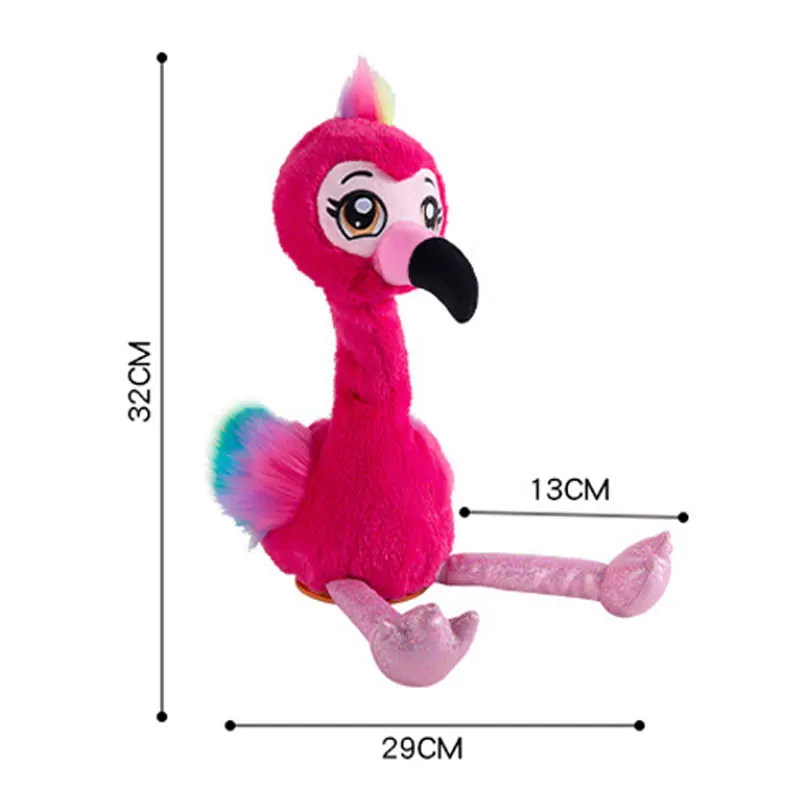 

Robot Alpaca Toys Electronic Ostrich Plush Cute Animal Sing 3 Songs Twist Neck Music Toy Funny Soft Pet With Recording Function