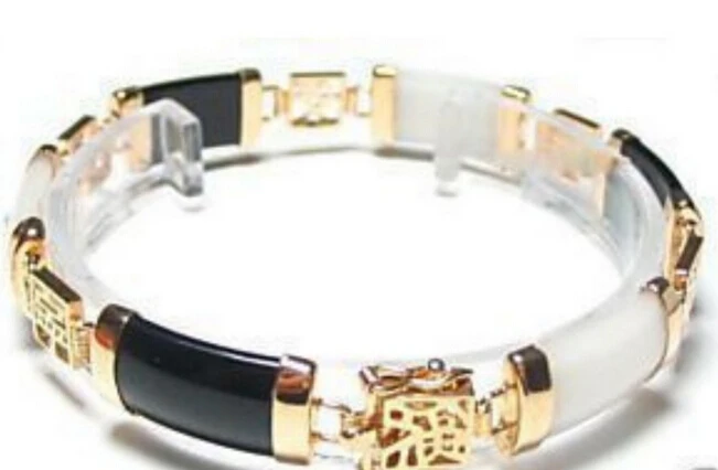 Изысканный черный белый браслет 914 + +|Браслеты| |