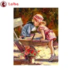 Алмазная живопись, абстрактное искусство, милая маленькая девочка с куклой, собака, вышивка крестиком, алмазная вышивка, мозаика, декор комнаты,