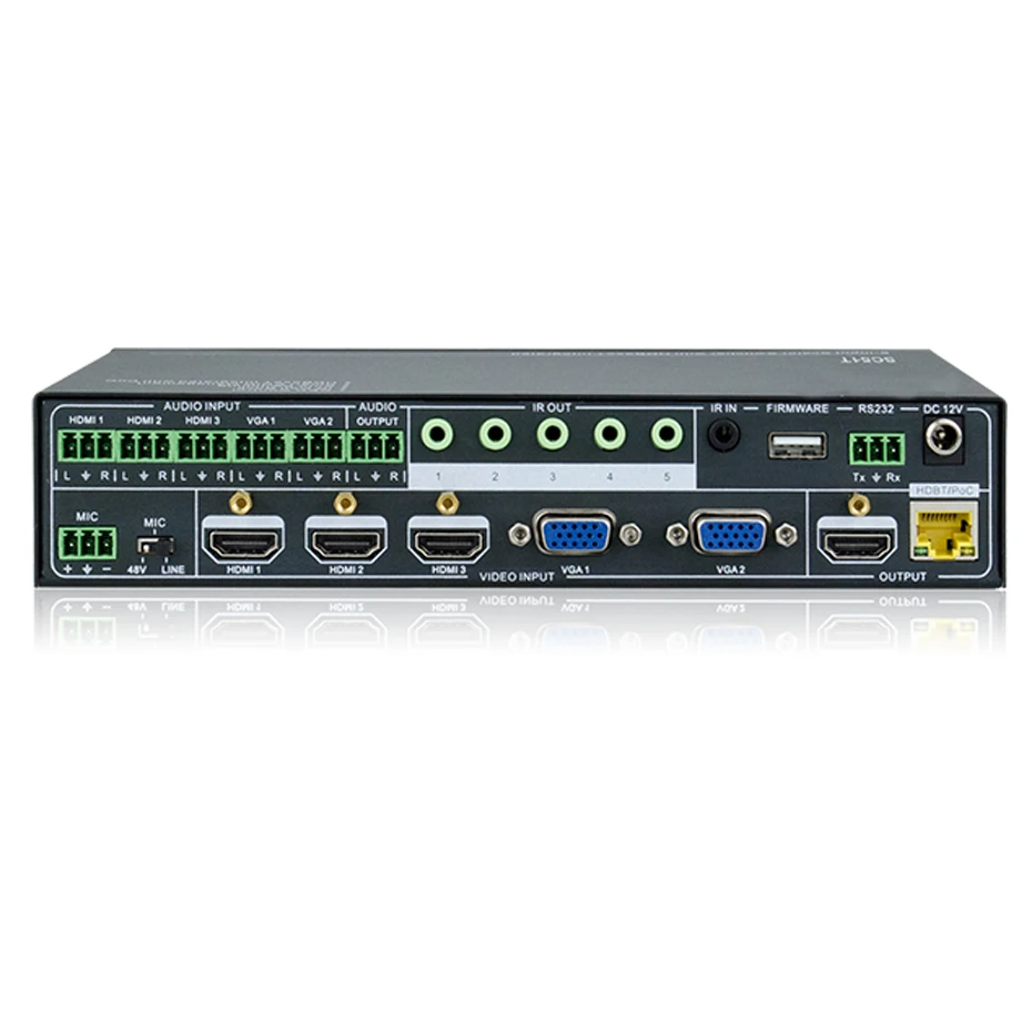 SC51T смешанные входы HDMI VGA к переключатель скальдеров с HDbaset out поддерживает 5 видео