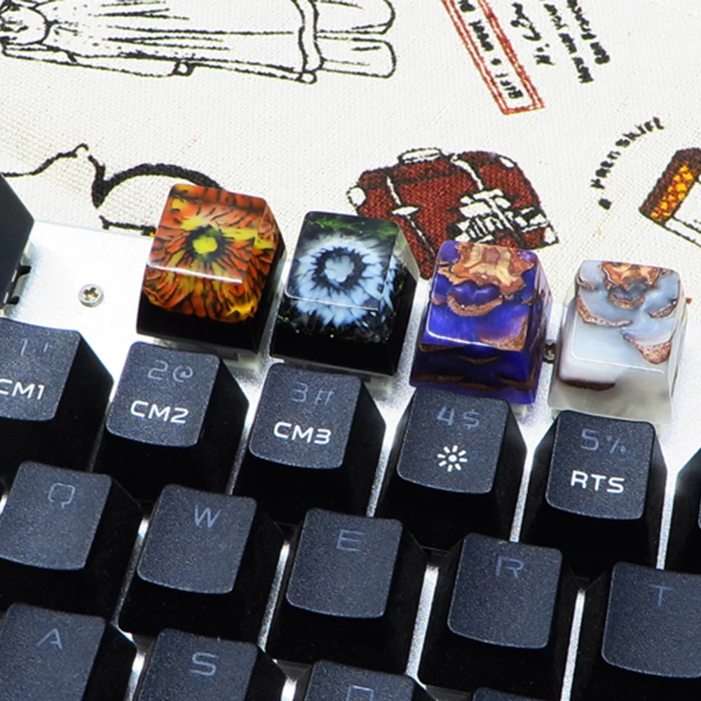 Pandora Planet смоляная Крышка для ключа с подсветкой для Cherry Mx механическая клавиатура ручной работы Fuji Mount Sky светящаяся крышка DIY клавиатура
