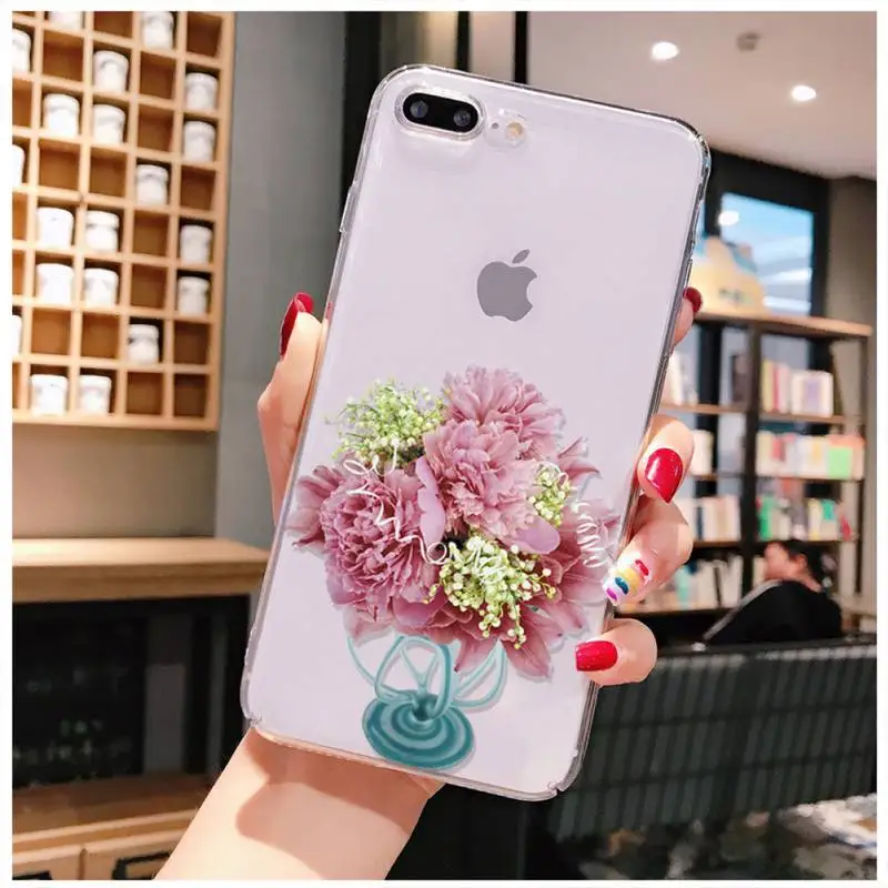 

Pink Flower Peony On The Vase Phone Case For iPhone X XS MAX 6 6s 7 7plus 8 8Plus 5 5S SE 2020 XR 11 11pro max