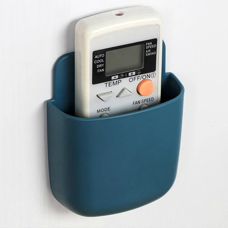 

Wall Mounted Storage Box Remote Control Storage Organizer Case for Air Conditioner TV Mobile Phone Plug Holder Stand LBE