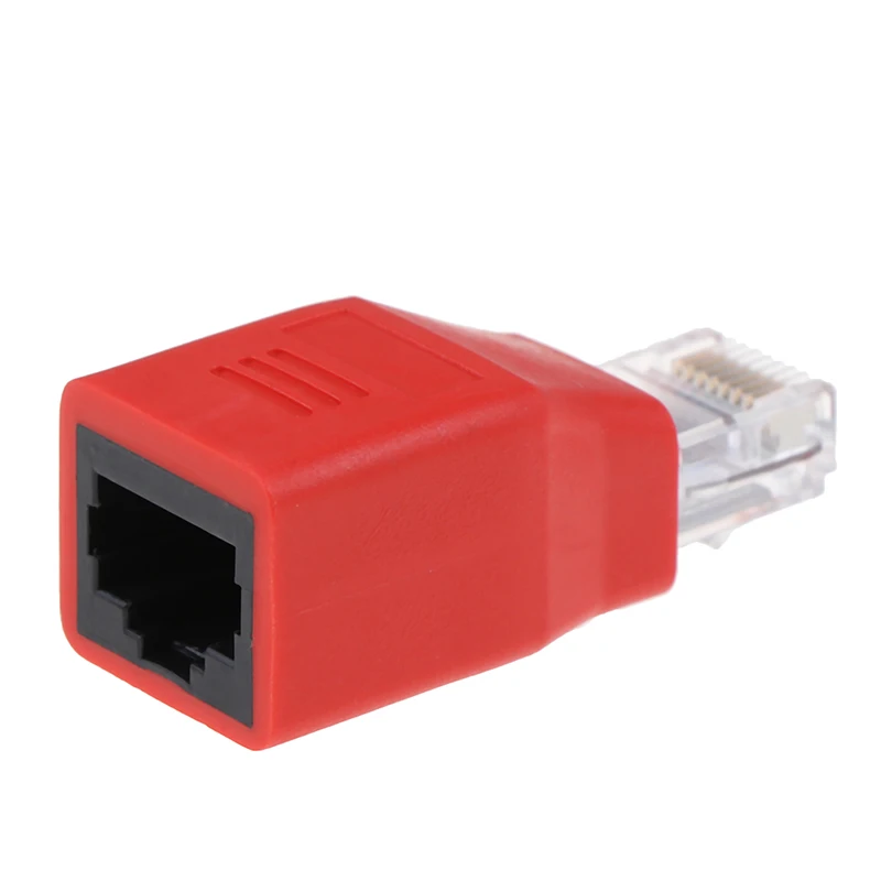 Горячая Распродажа RJ45 штекер-гнездо подключенный кроссовер кабель адаптер